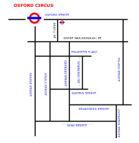 Simple area map of shopping streets in London's Carnaby