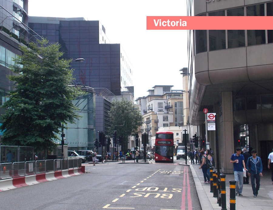 A typical street in London's Victoria