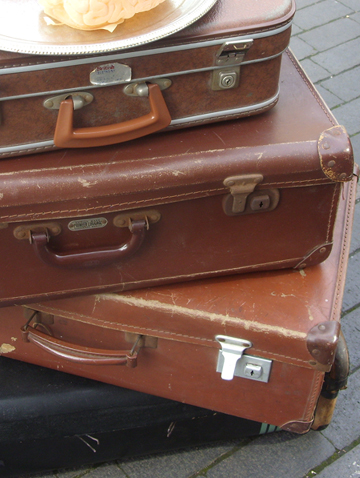 Luggage at Bermondsey antiques market in London