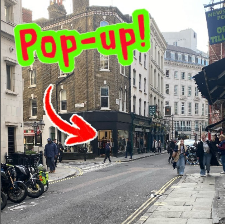 New pop-up shop on Brewer Street