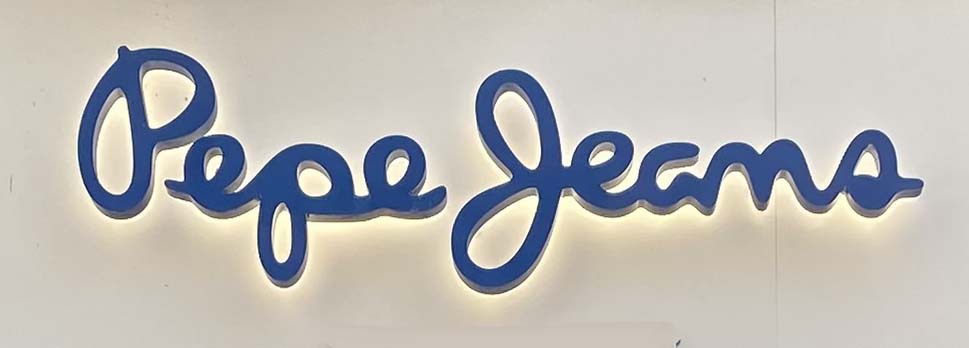 Sign at Pepe Jeans shop on Carnaby Street in London