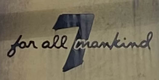 Sign at 7 For All Mankind shop on Regent Street