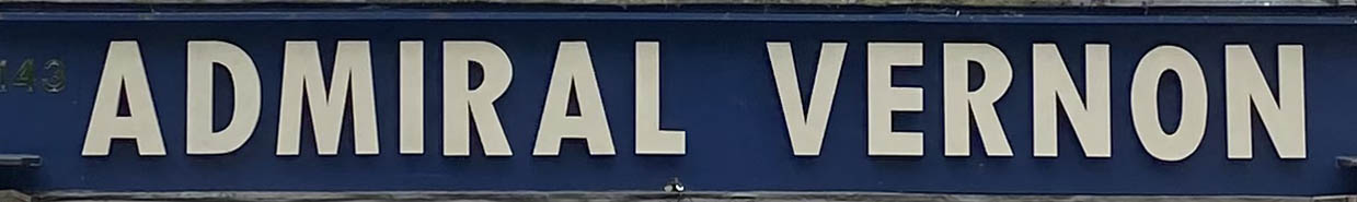 Sign at Admiral Vernon market arcade on Portobello Road