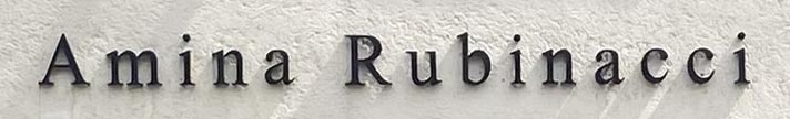 Sign at Amina Rubinacci shop in London on Walton Street, Brompton Cross