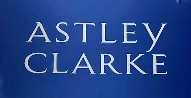 Sign at Astley Clarke jewellery shop on Monmouth Street in London's Seven Dials