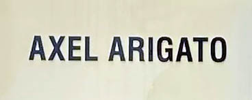 Sign at Axel Arigato shop on Broadwick Street in London