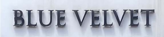 Sign at Blue Velvet shoe shop on King's Road in London's Chelsea