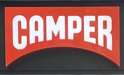 Sign at Camper shop on London's Carnaby Street