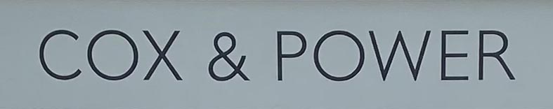 Sign at Cox and Power jewellers on Chiltern Street in London's Marylebone