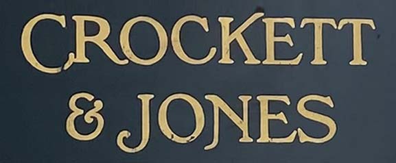 Sign at Crockett and Jones shoe shop on Brompton Road in London's Knightsbridge