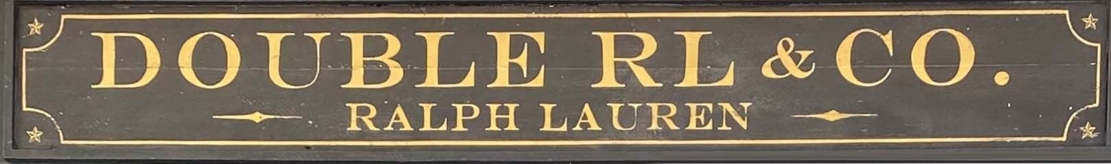 Sign at Double RL and Co shop on Newburgh Street in London