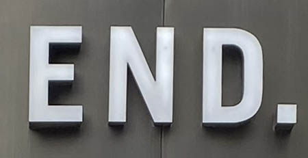 Sign at End clothing shop on Broadwick Street in London