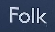 Folk clothing shop sign on Redchurch Street in London's Shoreditch