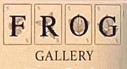 Sign at Frog art gallery on Maiden Lane, Covent Garden, London