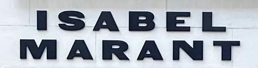 Sign at Isabel Marant shop on Walton Street in Brompton Cross, London