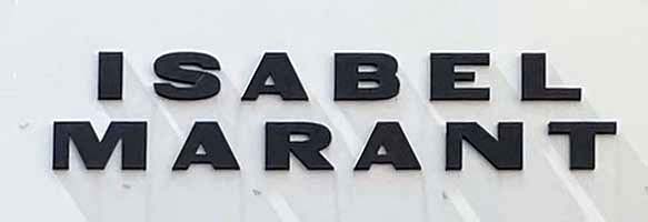 Sign at Isabel Marant womenswear shop on Bruton Street in Londons Mayfair