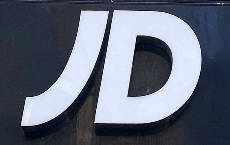 Sign at JD sports shop near Camden Town train station