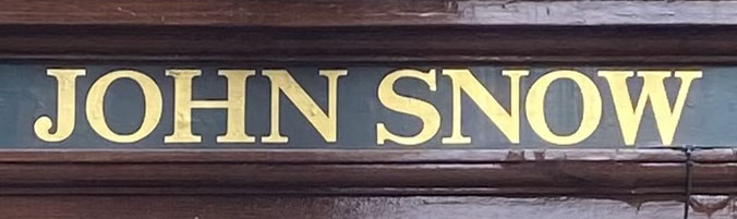 Sign at the John Snow pub on Broadwick Street