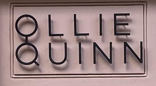 Sign at Ollie Quinn optician on Neal Street in Covent Garden