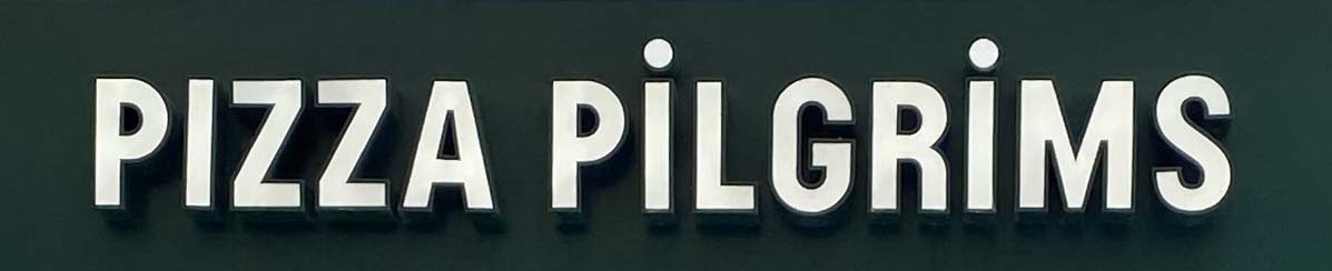 Sign at Pizza Pilgrims restaurant on London's Kingly Street