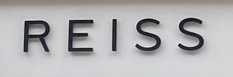 Reiss store sign on Kensington Church Street