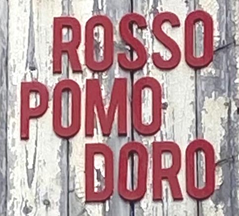 Sign at Rossopomodoro retaurant on London's Monmouth Street