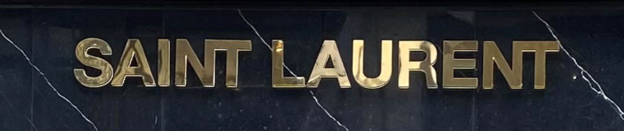 Sign at YSL store on Bond Street