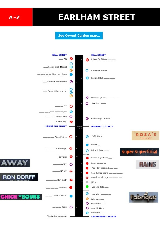 Shops and restaurants on Earlham Street