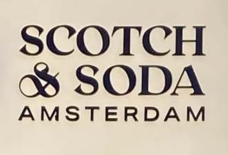 Sign at Scotch and Soda shop on London's Carnaby Street