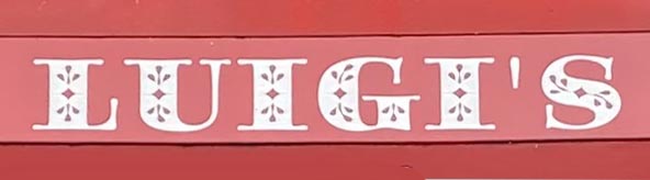 Sign at Luigi's deli on Fulham Road