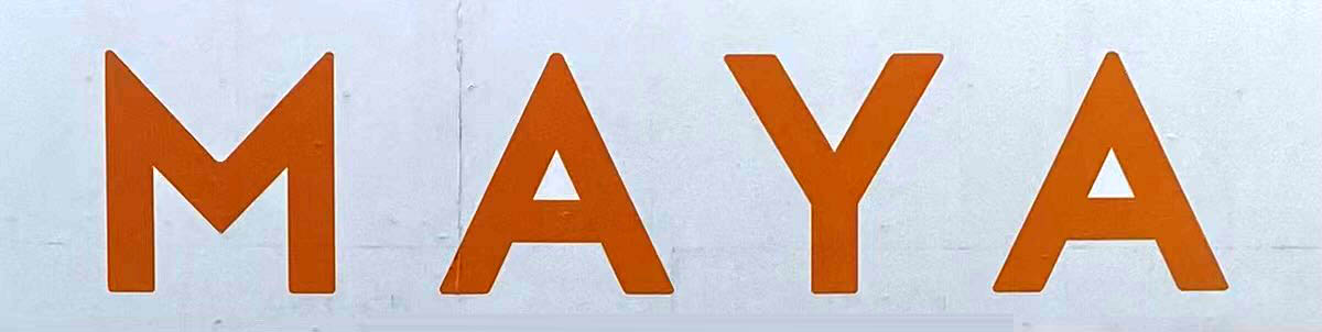 Sign at Maya cafe and bakery on London's Goodge Street