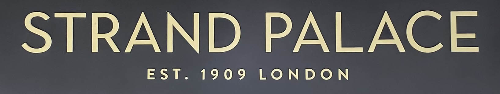 Sign at Strand Palace Hotel in London's Covent Garden