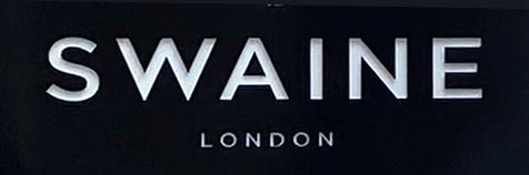 Sign at Swaine London shop on New Bond Street