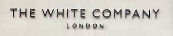 Sign at the White Company shop on Marylebone High Street