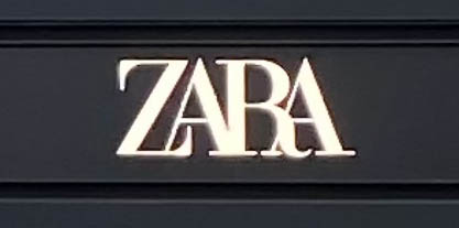 Zara store sign on Kensington High Street
