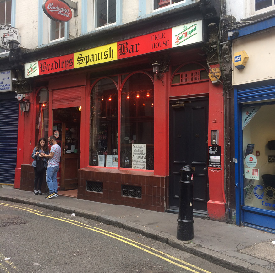 Bradley's Spanish bar off Oxford Street in London