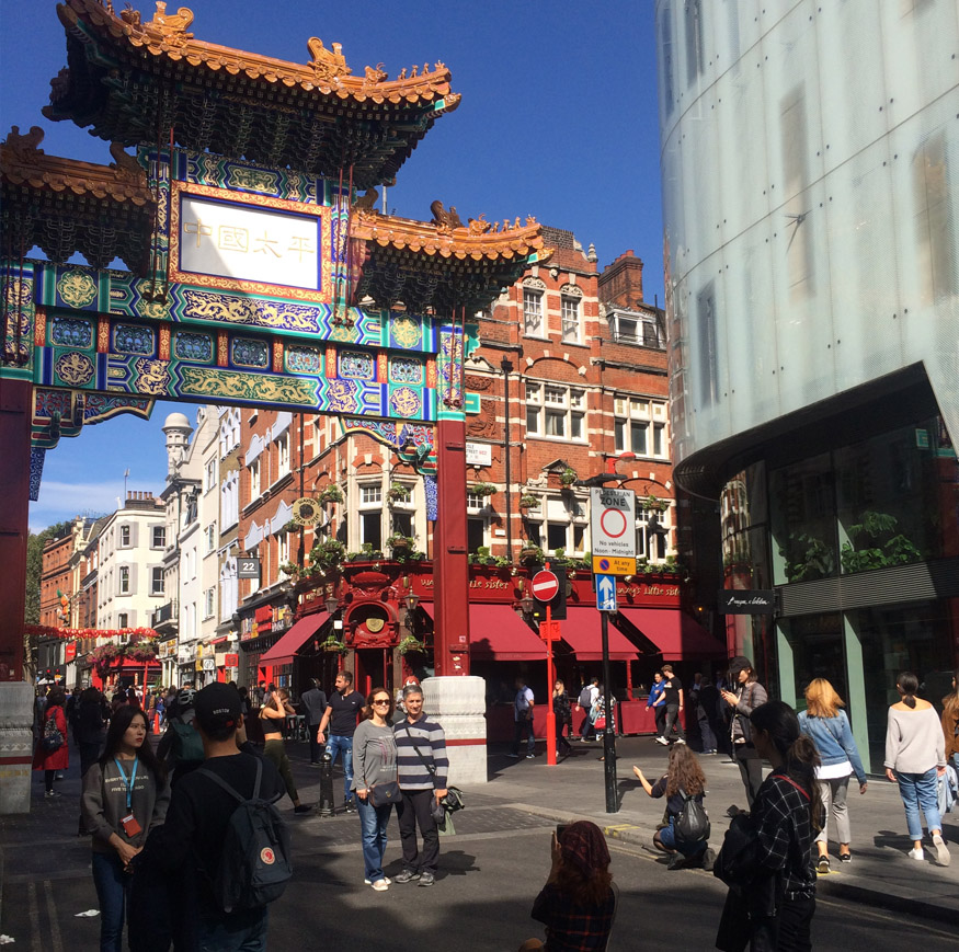 Chinese gateway in Chinatown in London's Soho