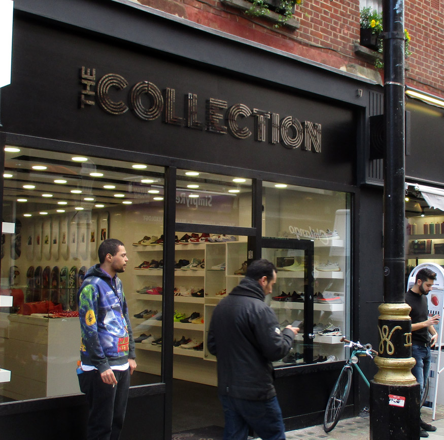 The Collection skatewear shop on Brewer Street in London's Soho