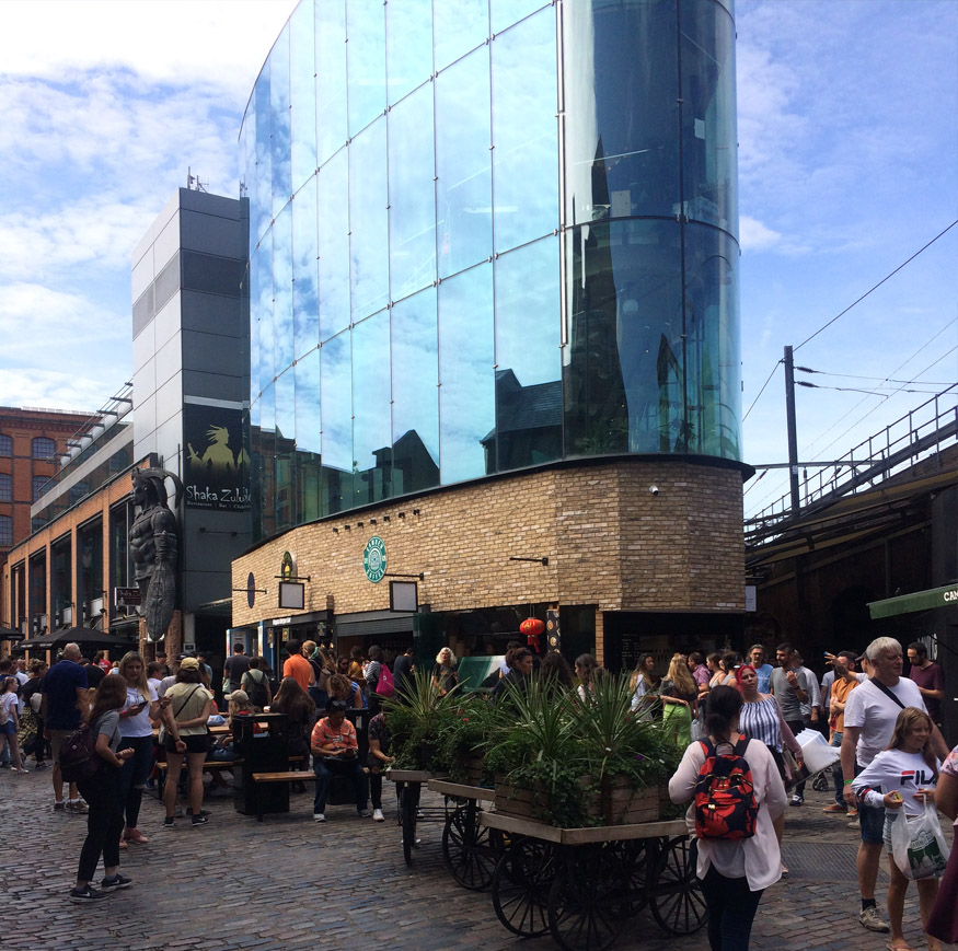 Shoppers at Camden Market in London