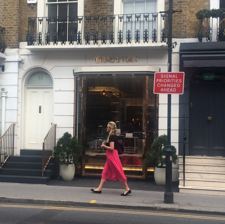 Grace Han handbag shop in London's Knightsbridge