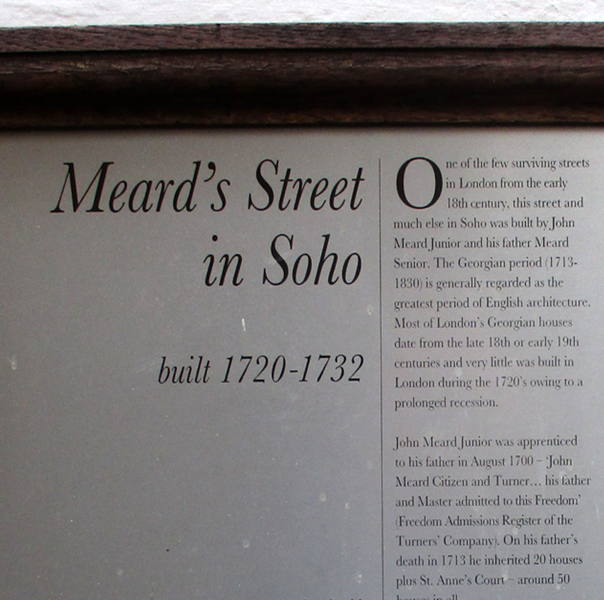 History of Meard Street in London's Soho