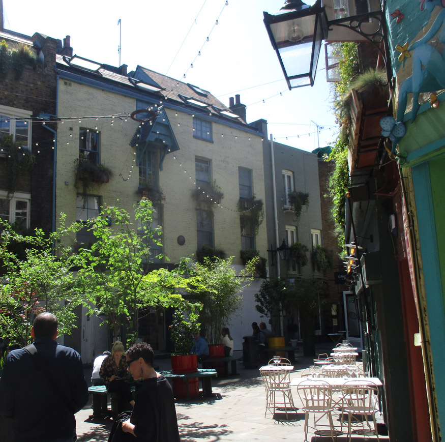 Cafes in Neal's Yard in London's Covent Garden