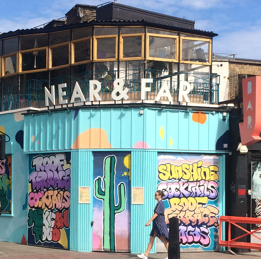 Near and Far cocktail bar on Chalk Farm Road in London