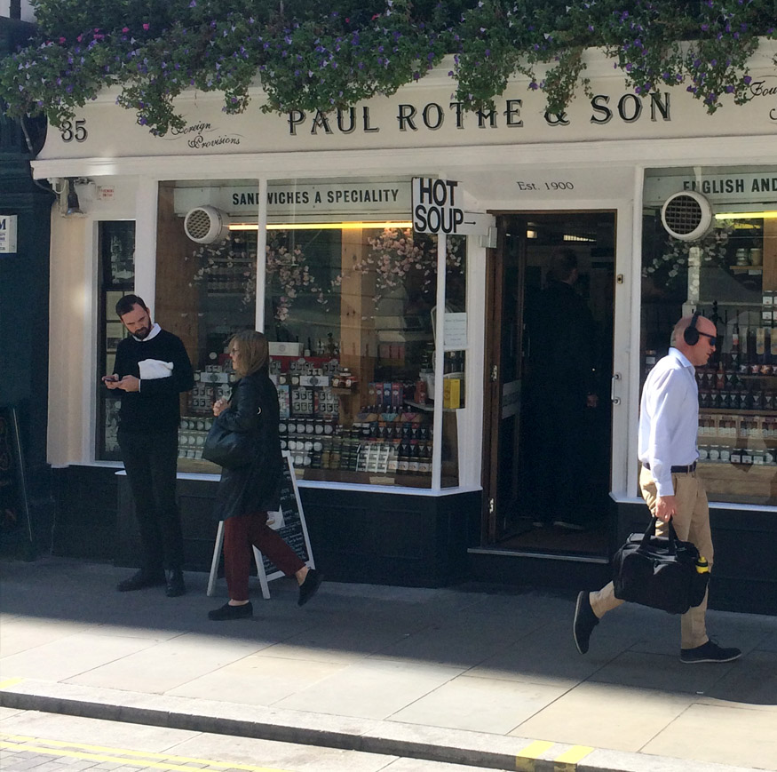 Paul Rothe and Son delicatessen in London's Marylebone