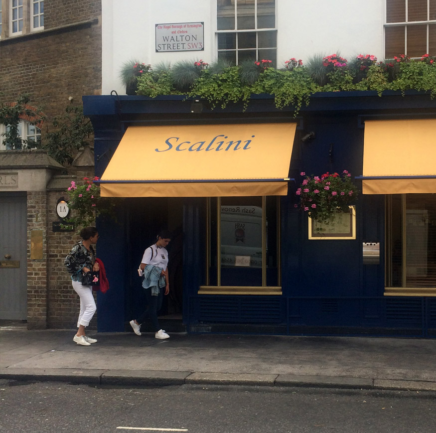 Scalini reataurant in London's Knightsbridge 