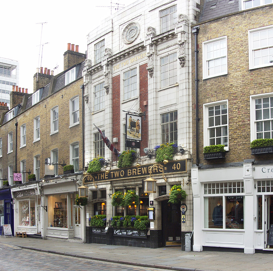 The Two Brewers pub on Monmouth Street in London's Seven Dials