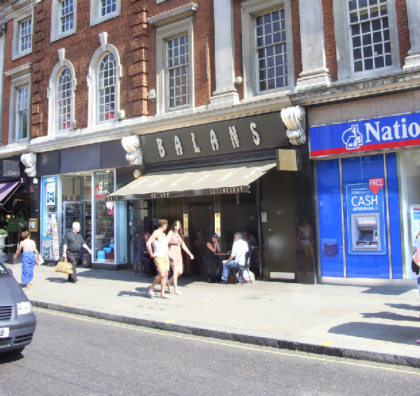 Balans restaurant on Kensington High Street