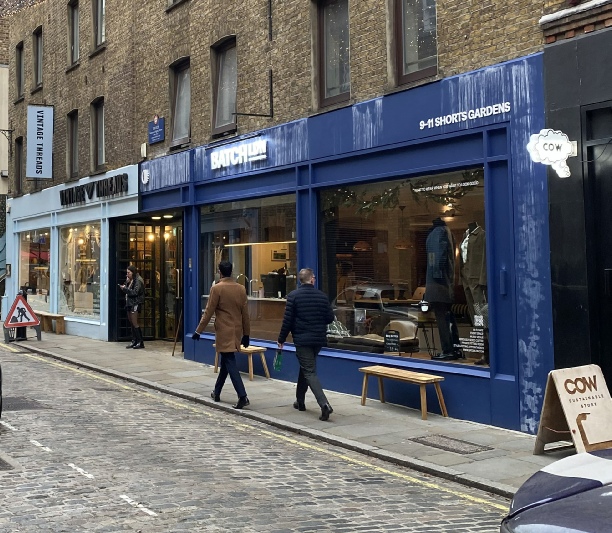 BatchLDN shop on Shorts Gardens at Seven Dials, Covent Garden