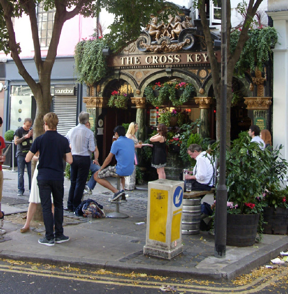 The Cross Keys pub on Endell Street in Covent Garden