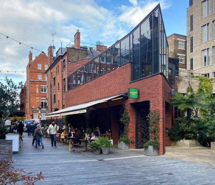 Granger and Co restaurant on Pavilion Road in Chelsea, near to Sloane Square